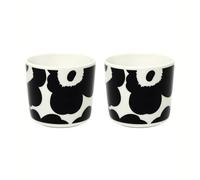 Marimekko Taza sin asa Unikko 20 cl. 2 unidades blanco-negro