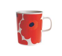 Marimekko Taza Unikko 25 cl rojo-blanco