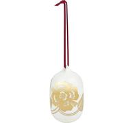 Marimekko Bola de Navidad Tiara 2025 6x9 cm White-gold