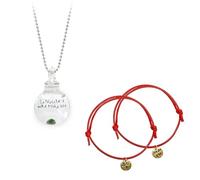 Marimino Original Edición La Felicidad, paquete con pulseras hilo rojo del destino (color dorado) Idea regalo San Valentín