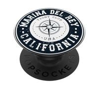 Marina Del Rey California USA Yacht Club Marina Navegación PopSockets PopGrip Adhesivo