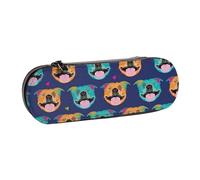 Marina Feliz Personal, Estuche para lápices Estuche para lápices de Cuero de PU Estuche para lápices de Gran Capacidad Estuche para lápices Bolsa de cosméticos