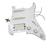 Marinada Golpeador para guitarra eléctrica, ensamblaje precableado, 11 agujeros, SSH, color blanco