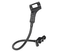 Marinada Soporte de micrófono de cuello de cisne, soporte flexible para micrófono de cuello de cisne, soporte ajustable para micrófono de escritorio con clip