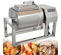 Marinador comercial de carne al vacío de acero inoxidable con rotación bidireccional y control de 3 velocidades para una mejor infusión de sabor en pollo, carne de res, cordero y cerdo