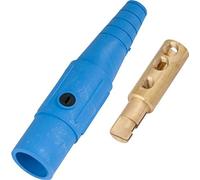 Marinco CLS2MB-D CLS Cam Type, Series 16 Inline, Single Pin Connector, 400 Amp, 600 Volt, #6 - #2 AWG, Male - Blue (D)