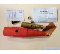 Marinco cls40mb-g CLS Cam tipo, serie 16 Inline, único pin conector, 400 Amp, 600 V, 2/0 - 4/0 AWG, macho - naranja (G)