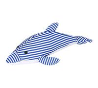 Marine Animal Sound Chew Toy for Dogs & Cats | Interactive Pet Toy with Random Roar | Teeth Care & Anxiety Relief | Soft Cotton Blend | Secure for Puppies/Kittens (Striped Dolphin)