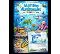 Marine Animals Coloring Book: Relaxing Ocean Creatures for Kids and Adults