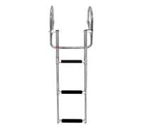 Marine Boat Boarding Ladder - Heavy Duty Telescoping Folding Dock Steps, Rustproof Stainless Steel Ladder with Anti-Slip Pedals | Folding Swim Platformm Extension Lader for Pontoon, Yacht, Ski