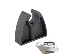 Marine Boat Pole Light Storage Clips - Black Pole Light Clamp Set For Deck And Wall Mounting | Durable Holder For Flashlight, Boat Hook, And Marine Accessories On Ships, Docks, Kayaks (2 Pieces)