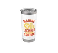 Marine Coffee Engineer Funny Engineering Job Titiles Vaso térmico de acero inoxidable de doble pared