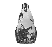 Marine de los Estados Unidos con Ropa Corgi Dogs Sling Bag, Mochila de Hombro Paquete de Cofre Causal Crossbody Daypack para Mujeres Hombres Senderismo Viajes