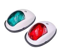 Marine Led Navigation Lights, Red Green Waterproof Boat Lights, Night Fishing Lighting Accessories, Perfect for Yacht, Trailer, Bowfishing, Pond, Boating Safety, 10cm White Black Gray