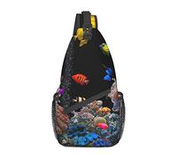 Marine Life Africa Tree Sling Bag, Mochila de Hombro Paquete de Pecho Causal Crossbody Daypack para Mujeres Hombres Senderismo Viajes