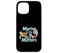 Marine Life Matters Ocean Conservation Sea Animals Carcasa para iPhone 15