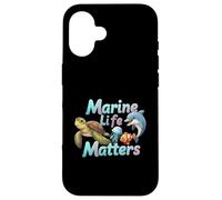 Marine Life Matters Ocean Conservation Sea Animals Carcasa para iPhone 16
