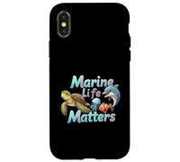 Marine Life Matters Ocean Conservation Sea Animals Carcasa para iPhone X/XS