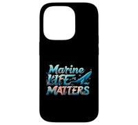 Marine Life Matters Ocean Conservation Whale Coral Design Carcasa para iPhone 14 Pro