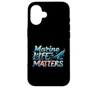 Marine Life Matters Ocean Conservation Whale Coral Design Carcasa para iPhone 16