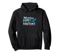 Marine Life Matters Ocean Conservation Whale Coral Design Sudadera con Capucha