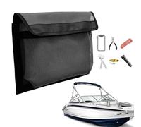 Marine Mesh Storage Bag - Self-Adhesive Portable Large Capacity Boat Tool Holder | Resealable Mesh Pouch For Bait Float Reel | For Boats Kayaks RVs, Fishing Accessories, Outdoor Watercraft Ge