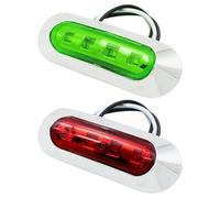 Marine Navigation Lights - 2 Pieces Red Green Lamp | IP67 Waterproof 12-24V LED Navigation Lights | Sea Fishing Sailing Yachting Cruising Docking | Kayaking Lighting River Pond Lake | Safety Visibilit