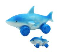 Marine Sensory Toy - Space Saving Toy Car, 13.5x7x8cm Animal Plaything with Soft Squishy Function, Thermoplastic Rubber Fidget Shark with Comfort Grip, Squishy Shark, Sea Figures Play for Kids