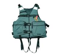 Marine Surfing Vest Fishing, Portable Buoyancy Aid Surfing Vest for Women Men Adults, Snorkeling Swimming Kayaking Boating Water Sports Safety Gear Adjustable(Green,S)