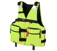 Marine Surfing Vest Fishing, Portable Buoyancy Aid Surfing Vest for Women Men Adults, Snorkeling Swimming Kayaking Boating Water Sports Safety Gear Adjustable(Yellow,L)