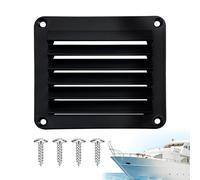 Marine Vent Cover - Louvered Boat Vents | Square Nylon Air Grille | Exhaust Vent for Heat Dissipation, Universal for RVs Yachts Trailers Caravans, Wall And Ceiling Mount (14 x 12,3 x 1,6 cm)