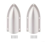 Marine Vent Cover Set 2 Pcs ABS para Barco Drenaje Protección contra el agua de mar (blanco)