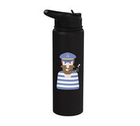 Marinero, capitán de barco marítimo, yate, navegante, lago, marinero Stainless Steel Insulated Water Bottle