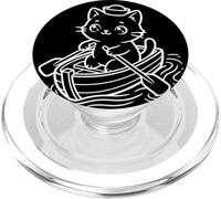 Marinero Kawaii Gato Remando PopSockets PopGrip para MagSafe