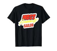Marinero más increíble Diciendo Marinero Divertido Camiseta gráfica económica, Hombre, Negro, L