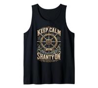 Marineros Sea Shanty Cantando Keep Calm and Shanty On Camiseta sin Mangas