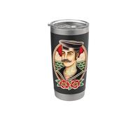 Marineros tatuados American Traditional Tattoo Flash Vaso térmico de acero inoxidable de doble pared