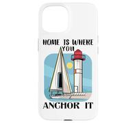 Marineros Yachting Barco de vela Navegando Yate-Ancla Velero Carcasa para iPhone 15
