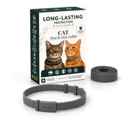 MARINIQUE®- Collar Antiparasitario Natural para Gatos, Pack 4 Collares, hasta 24 Meses de Protección, Collar Antipulgas y Garrapatas Ajustable, Resistente al Agua, Todas Las Razas
