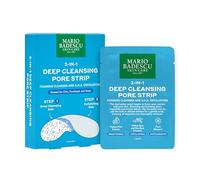 Mario Badescu 2-in-1 Deep Cleansing Pore Strip, Dual Action Foaming Cleanser and AHA Exfoliators Patches for Nose, Chin and Forehead, Removes Whiteheads, Blackheads and Sebum, 6 Pack