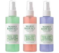 Mario Badescu Spritz Mist and Glow - Colección de 3 aerosoles para el rostro - Lavanda, pepino, Rosa