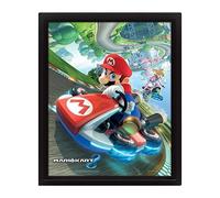 Mario Kart 8 10x8 Framed 3D Poster, Multi-Colour
