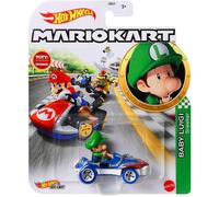 MARIO KART DieCast KART SNEEKER de BABY LUIGI 5cm Escala 1:64 Hot Wheels