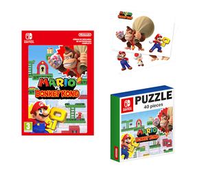 Mario vs. Donkey Kong + Puzle + Set de 3 pegatinas