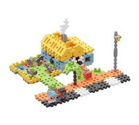 Marioinex Bloques de construcción Mini Waffle Casa de la Ciudad Set 148 Elementos 2 Figuras - Juguetes niños 4 años - Bloques construccion niños - Piezas construccion niños - Juguetes Montessori