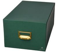 Mariola 4-1000 - Fichero cartón forrado en Geltex para 1000 fichas dimensiones 220 x 155 x 350 mm, color verde