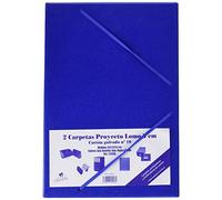 Mariola 944830 - Caja de proyectos cartón gofrado, lomo 30 mm, color azul, 2 unidades