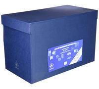 Mariola 946593 - Caja de transferencia forrada en papel, formato doble folio, color azul