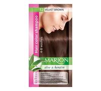 Marion. Champú de color para el cabello en bolsita, duración de 4 a 8 lavados, con áloe y queratina, color semipermanente