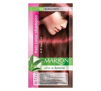 Marion. Champú de color para el cabello en bolsita, duración de 4 a 8 lavados, con áloe y queratina, color semipermanente